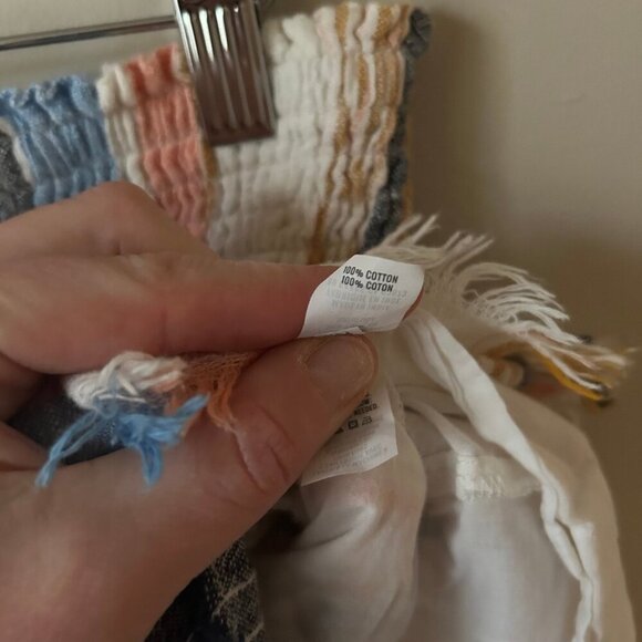 Aerie Tiered Ruffle Stripe Multicolor Mini Cotton Skirt Women’s Size Medium - Picture 4 of 6